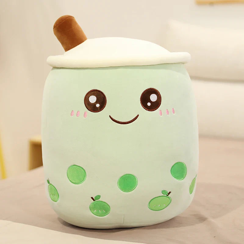 Boba Milk Tea Cartoon Plushie - Cute Strawberry Pillow | Stuffed Animals & Plushies | Adorbs Plushies