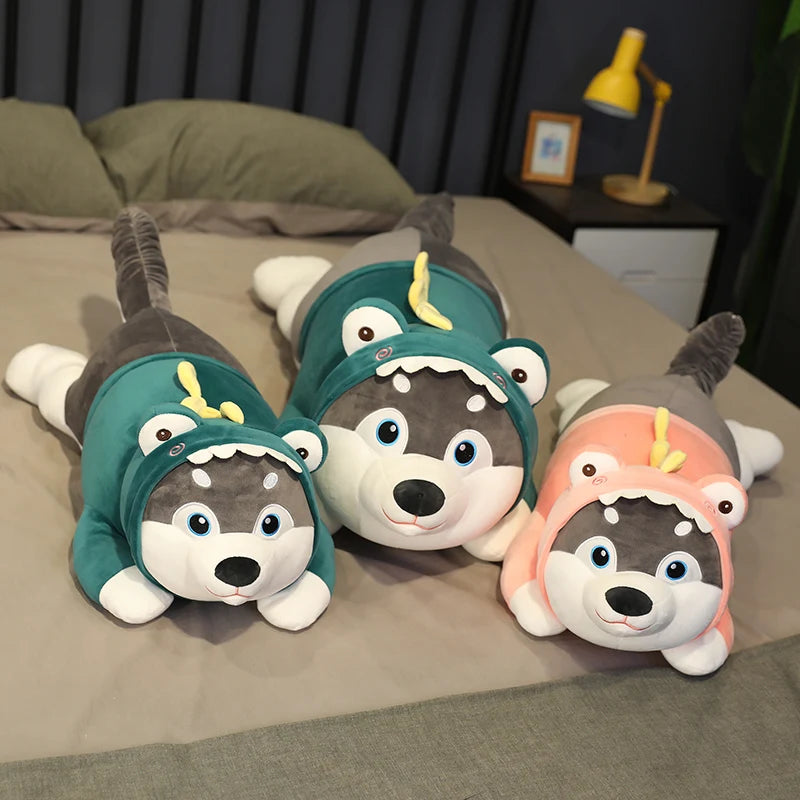 Husky Dog in Crocodile Coat Plush - Unique Bed Pillow | Stuffed Animals & Plushies | Adorbs Plushies