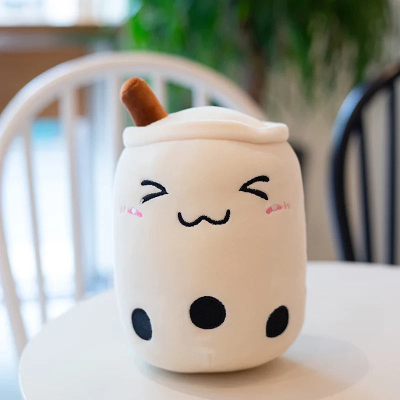 Boba Milk Tea Cartoon Plushie - Cute Strawberry Pillow | Stuffed Animals & Plushies | Adorbs Plushies