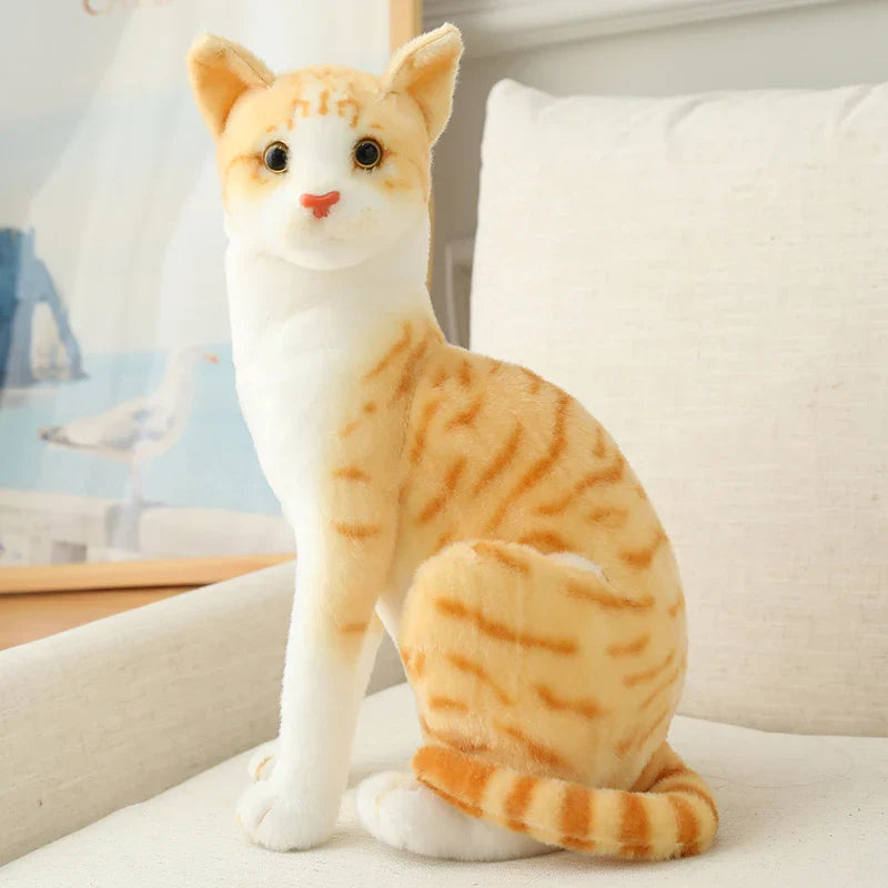 American Shorthair Cat Plush - Lifelike Siamese Doll