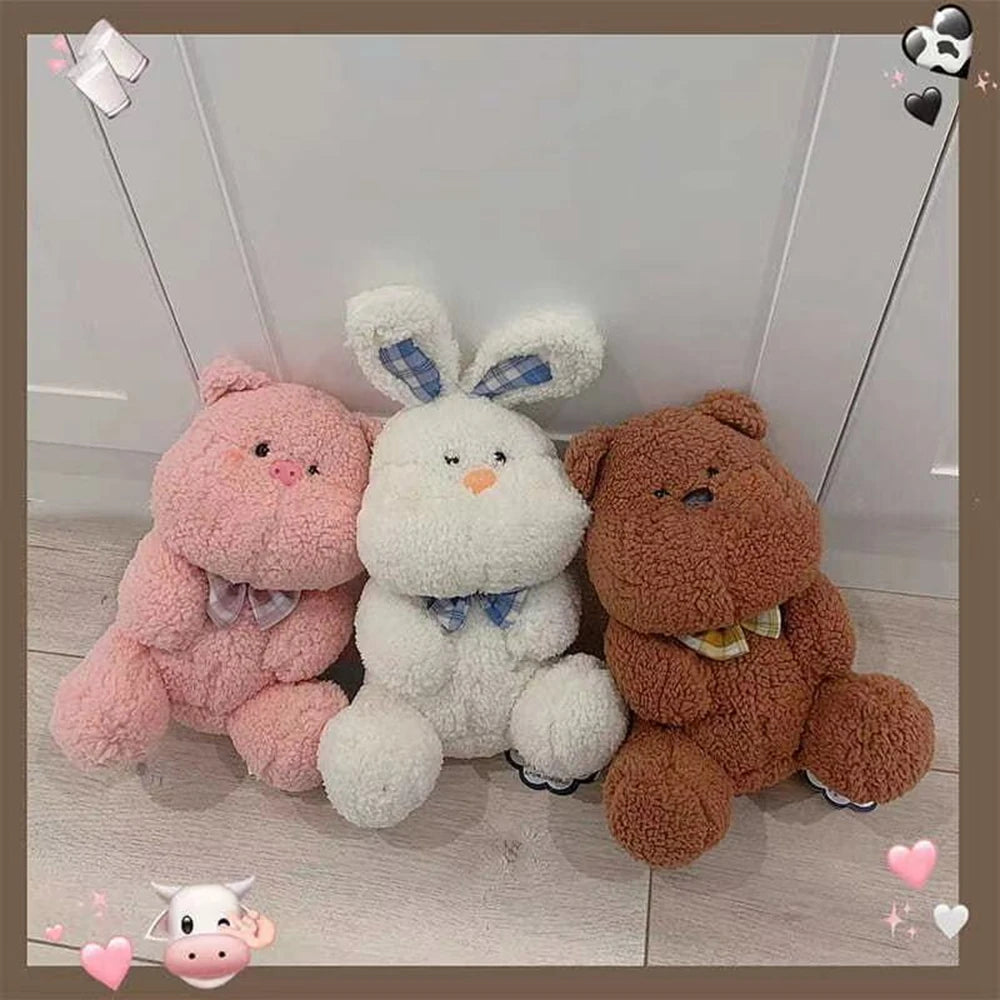 Long Eared Rabbit Pig Bear Plushie | Cute Stuffed Animal for Kids | Adorbs Plushies