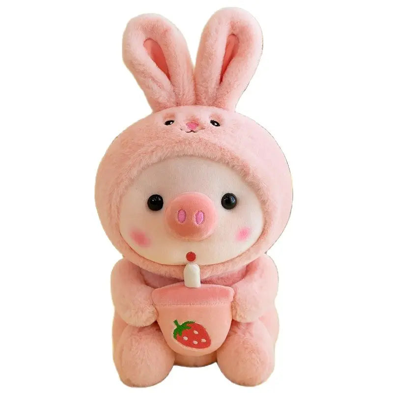 Boba Pig Cosplay Plushie - Cute Animal Doll for Birthday