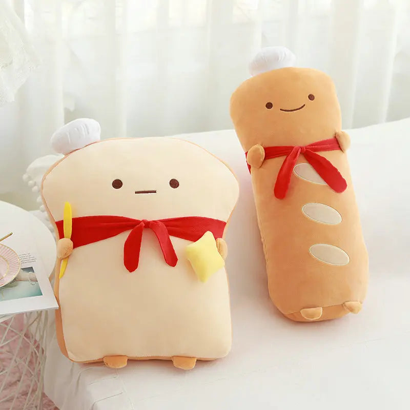 Chef Baguette Plush Pillow - Cute Food Themed Decor | Stuffed Animals & Plushies | Adorbs Plushies