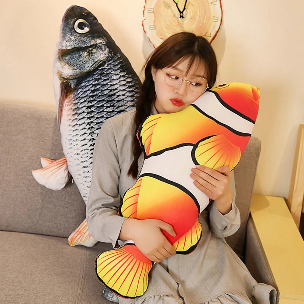 Goldfish Stuffed Animal Plush | Cozy Fish Teddy Bear Pillow | Adorbs Plushies