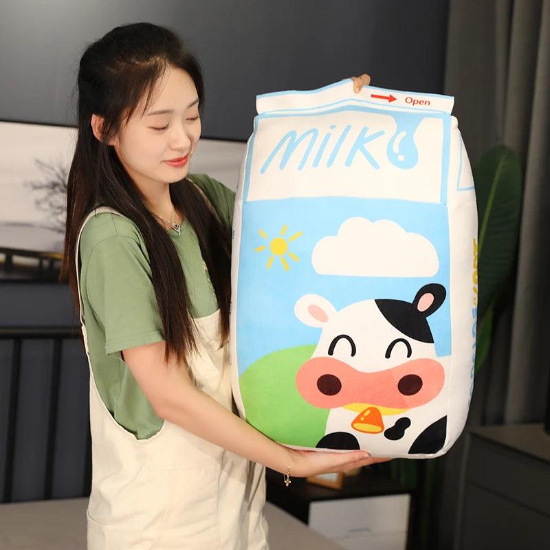 Cartoon Cow Milk Plush Pillow - Soft Fruit Milk Cushion | Stuffed Animals & Plushies | Adorbs Plushies