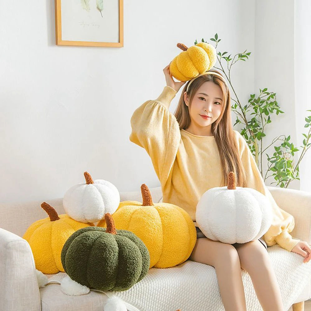 Pumpkin Plush Throw Pillow | Food Stuffed Toy | Adorbs Plushies