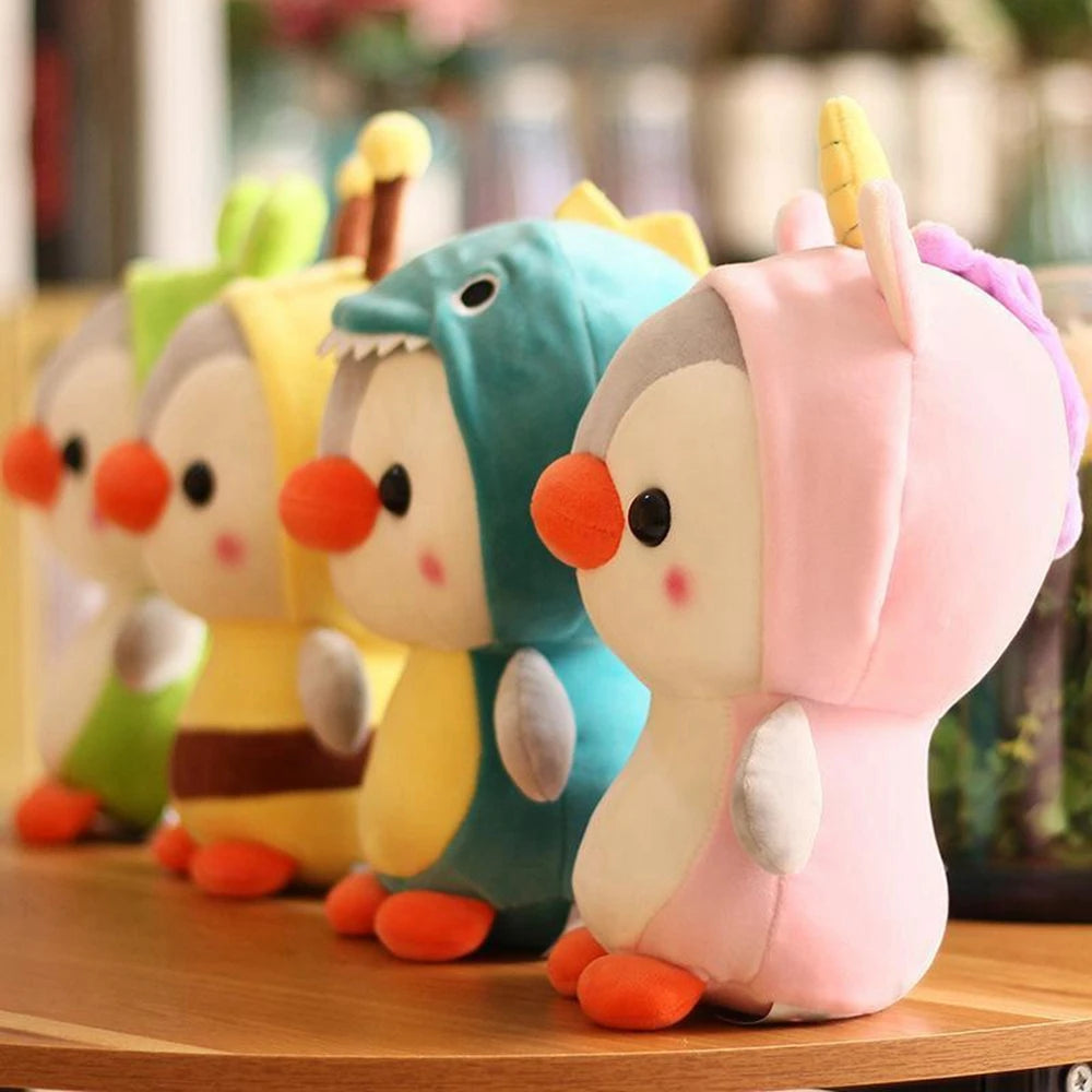 Adorable Penguin Plush Toy in Dinosaur & Unicorn Costumes | Adorbs Plushies