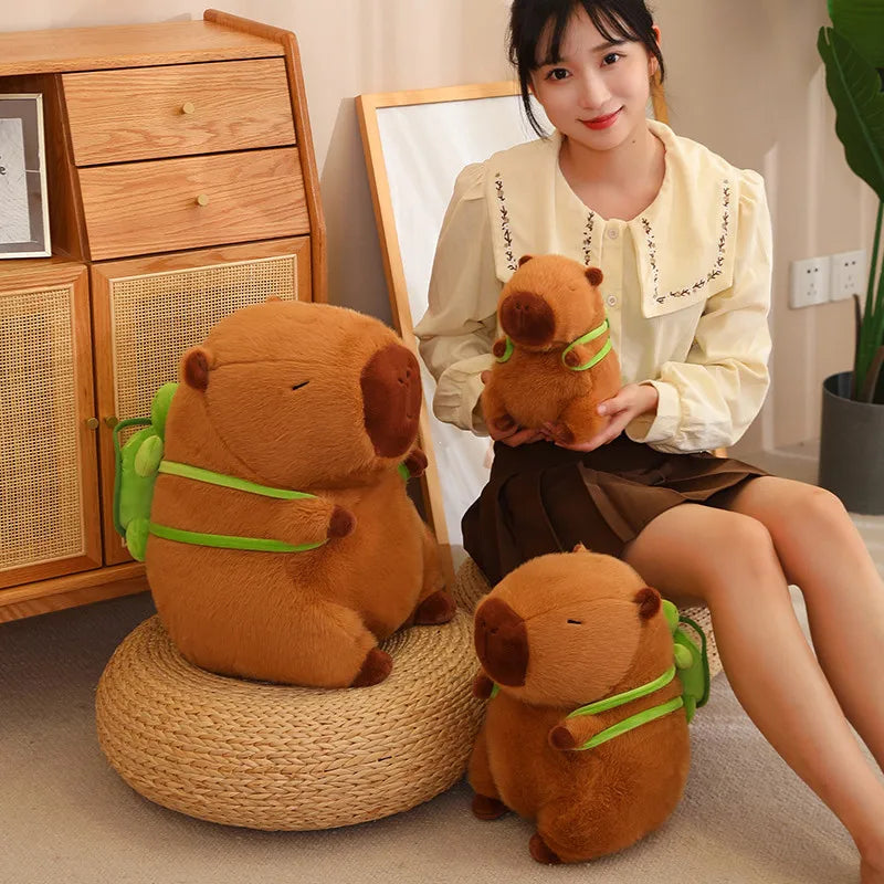 Capybara Plush Toy with Turtle Backpack and other Accessories | Adorbs Plushies