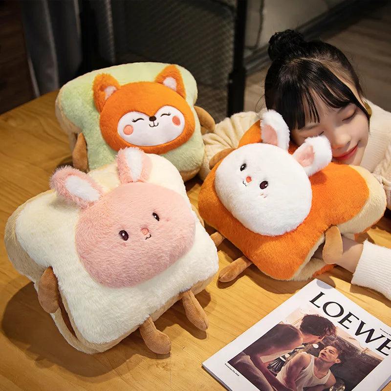 Plush Toast Bread Pillow - Kawaii Food Doll Hand Warmer | Stuffed Animals & Plushies | Adorbs Plushies