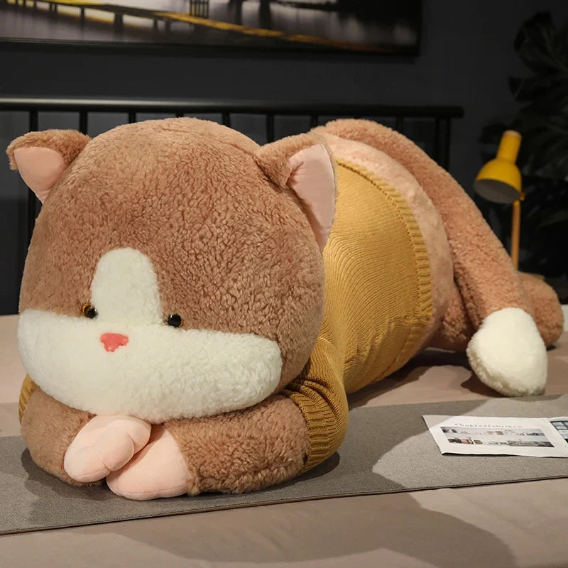 Giant Cat Plush Pillow - Perfect Naptime Companion