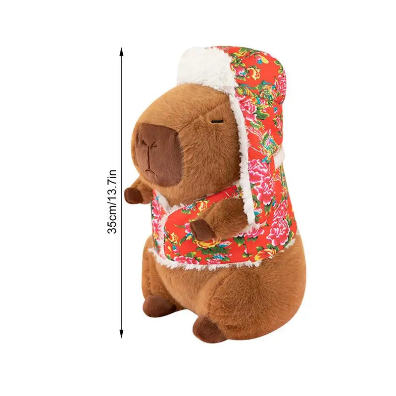 Capybara Plush wearing Christmas Hoody Costume | Adorbs Plushies