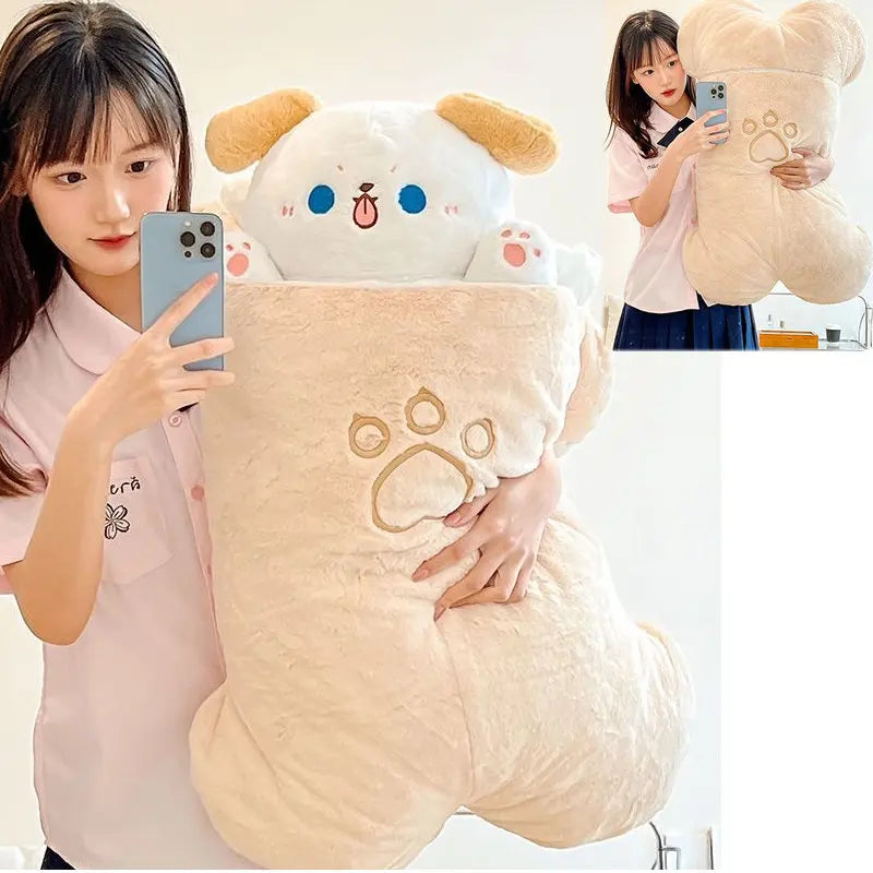 Kawaii Taiyaki Cat Anime Plush - Adorable Pillow Toy