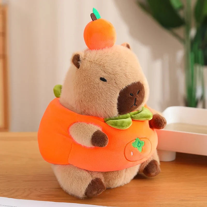 Costumed Capybara Plushie - Vegetable Hoodie Toy