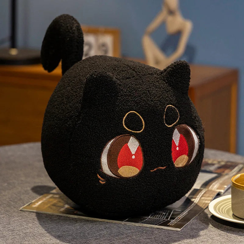 Ball Shape Black Cat Plush - Cartoon Game Hug Cushion | Stuffed Animals & Plushies | Adorbs Plushies