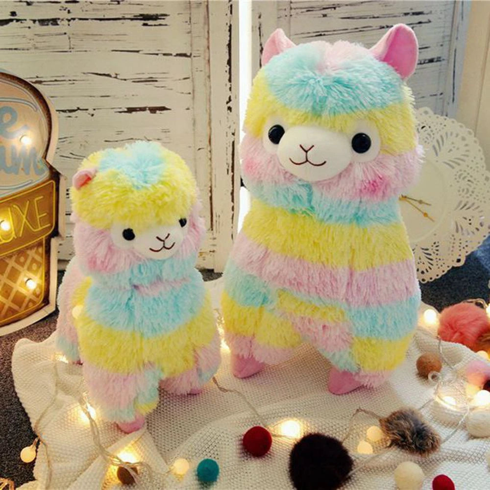 Colorful Alpaca Plush Doll | Soft Cotton Stuffed Animal for Kids | Adorbs Plushies