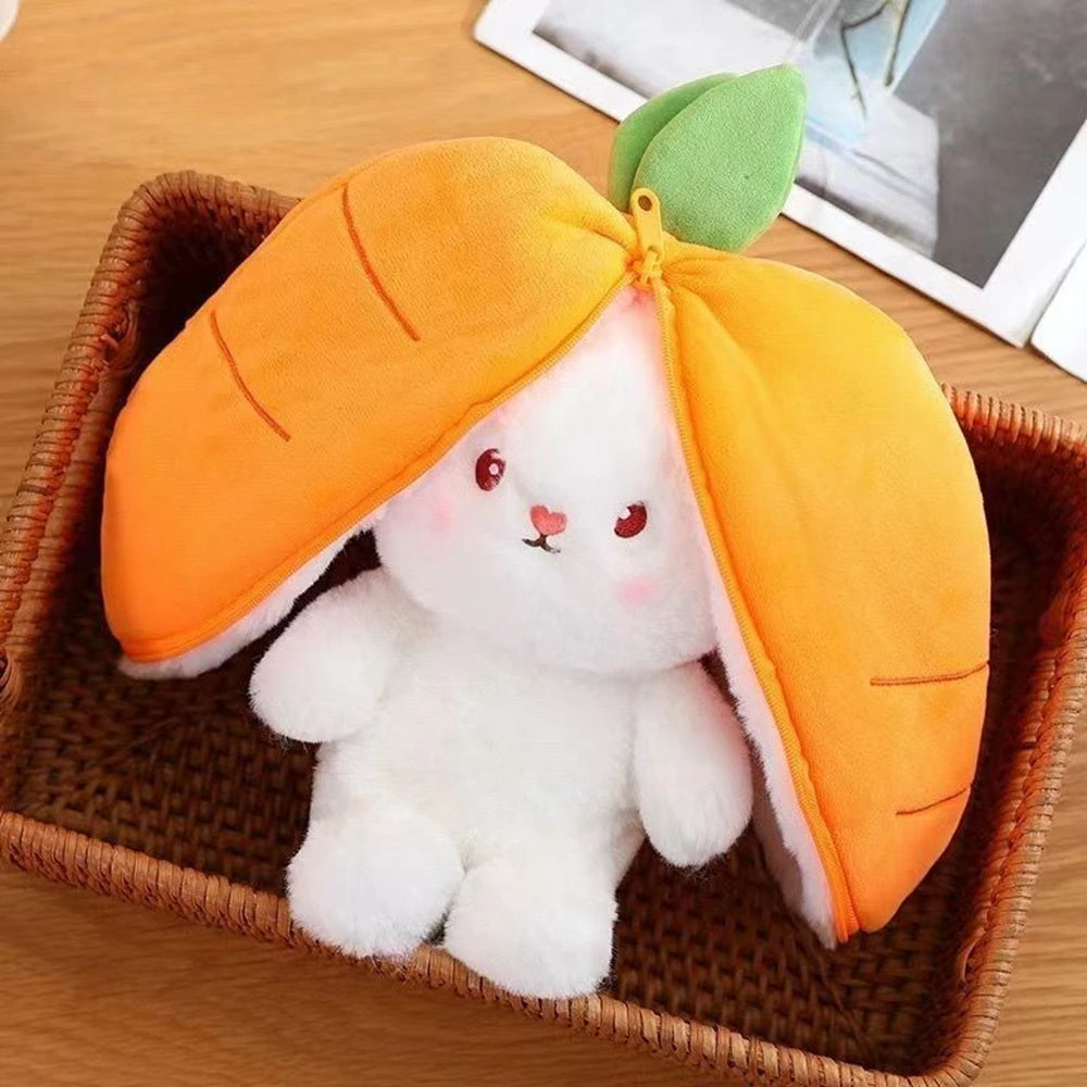 Kawaii Bunny Plush Toy | Cute Strawberry & Carrot Stuffed Animal | Adorbs Plushies