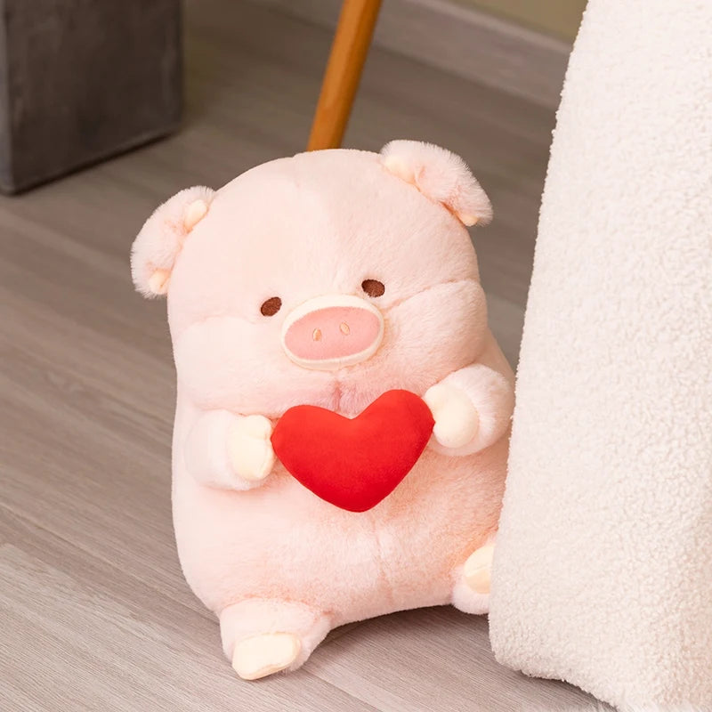 Valentine Pink Pig Plushie - Cuddly Red Heart Toy | Stuffed Animals & Plushies | Adorbs Plushies