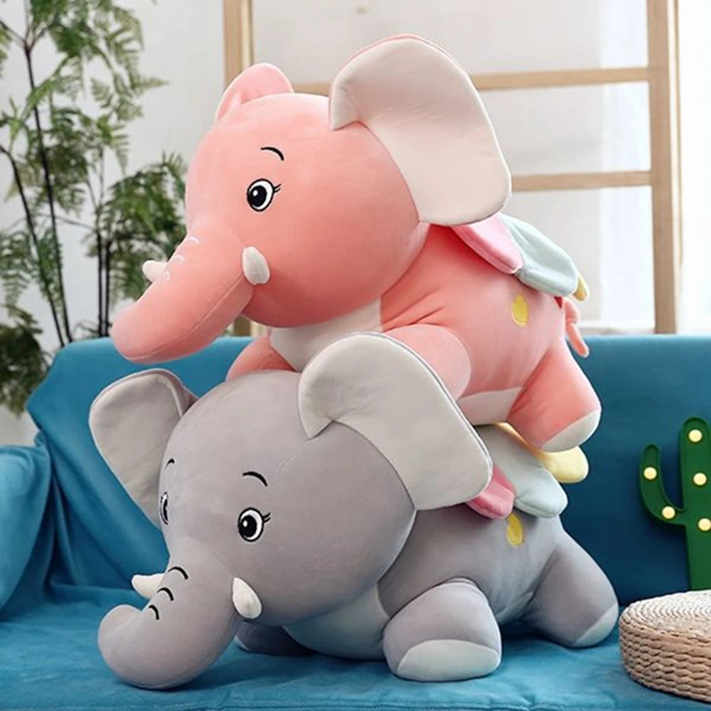 Elephant Plushie with Colorful Wings | Stuffed Animal for Children | Adorbs Plushies