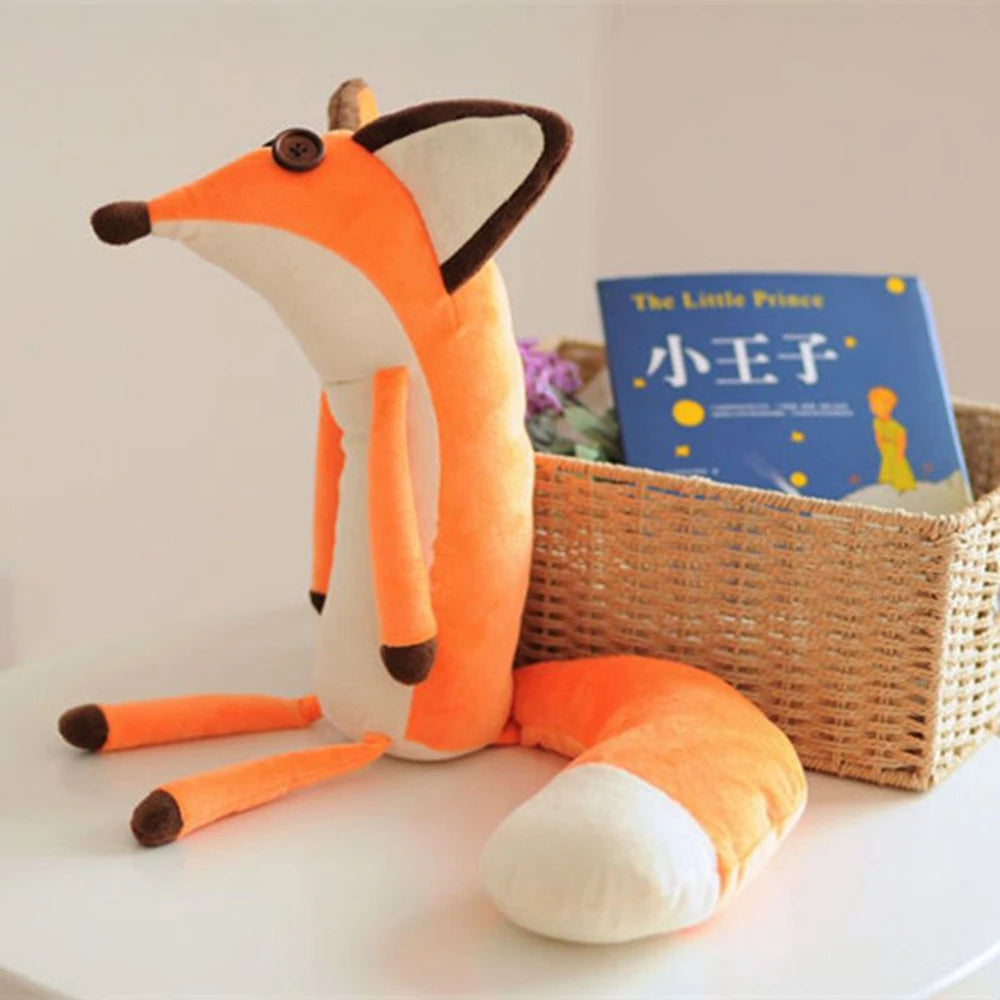 Cute Prince Little Fox Plush Toy | Orange Long Fox Girl Heart Doll | Adorbs Plushies