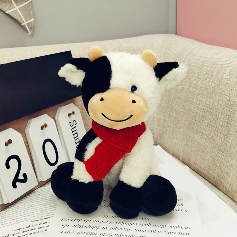 Soft Plushie Cow Toy | Stuffed Animal Milk Cattle Doll for Kids | Adorbs Plushies