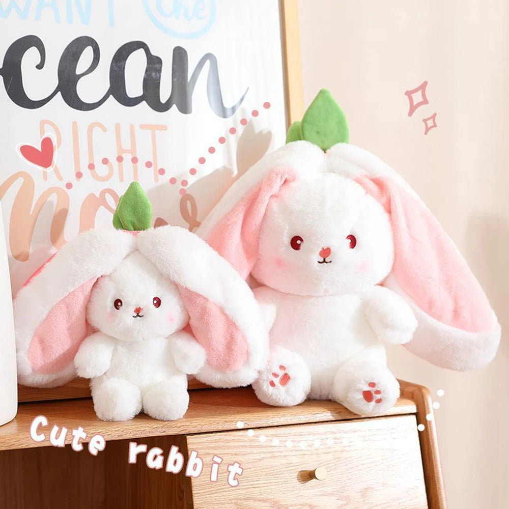 Kawaii Bunny Plush Toy | Cute Strawberry & Carrot Stuffed Animal | Adorbs Plushies