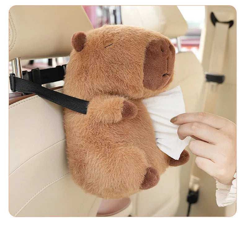 Capybara Plush Car Tissue Box Holder | Adorbs Plushies