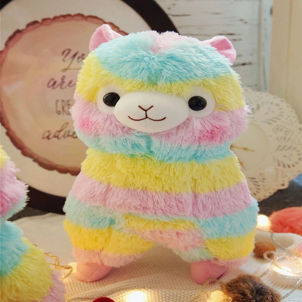 Colorful Alpaca Plush Doll | Soft Cotton Stuffed Animal for Kids | Adorbs Plushies