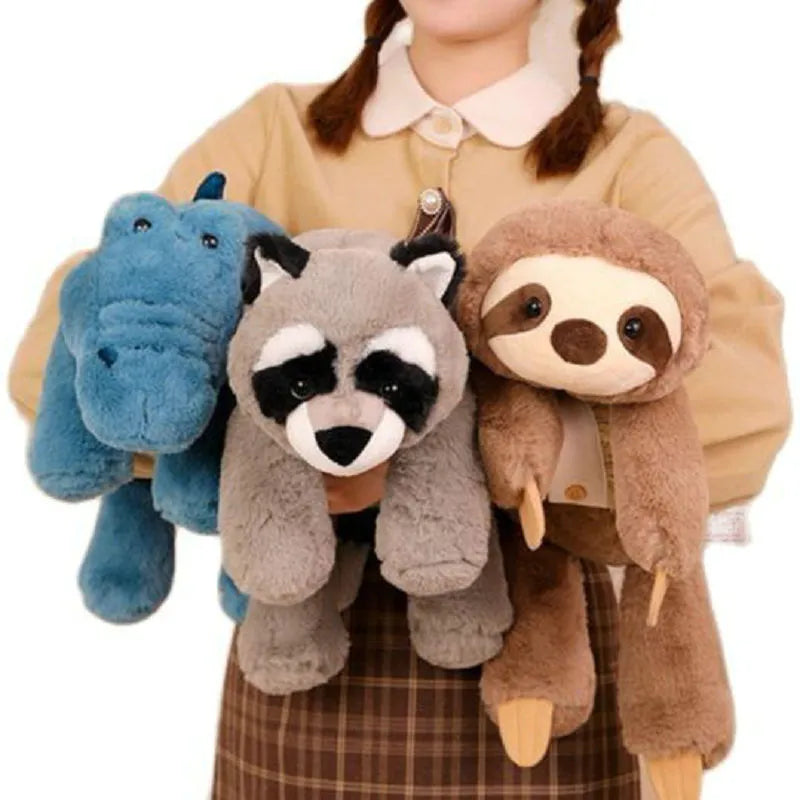 Lazy Fluffy Hair Stuffed Animals - Sloth Hug Throw Pillow | Stuffed Animals & Plushies | Adorbs Plushies