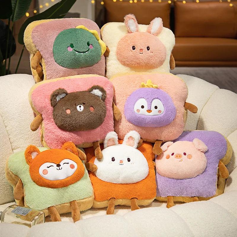 Plush Toast Bread Pillow - Kawaii Food Doll Hand Warmer | Stuffed Animals & Plushies | Adorbs Plushies