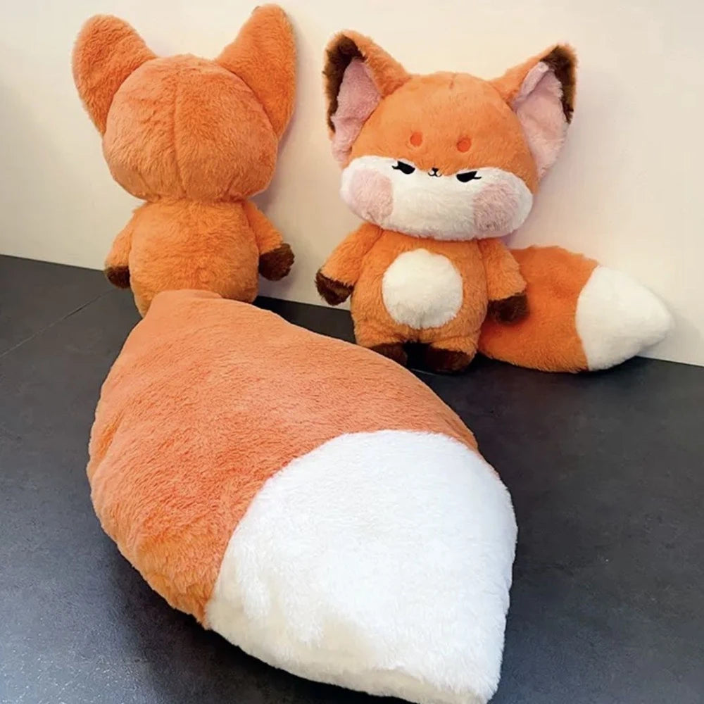 Angry Fox Plush Toy | Cute Stuffed Animal with Oversized Tail | Adorbs Plushies