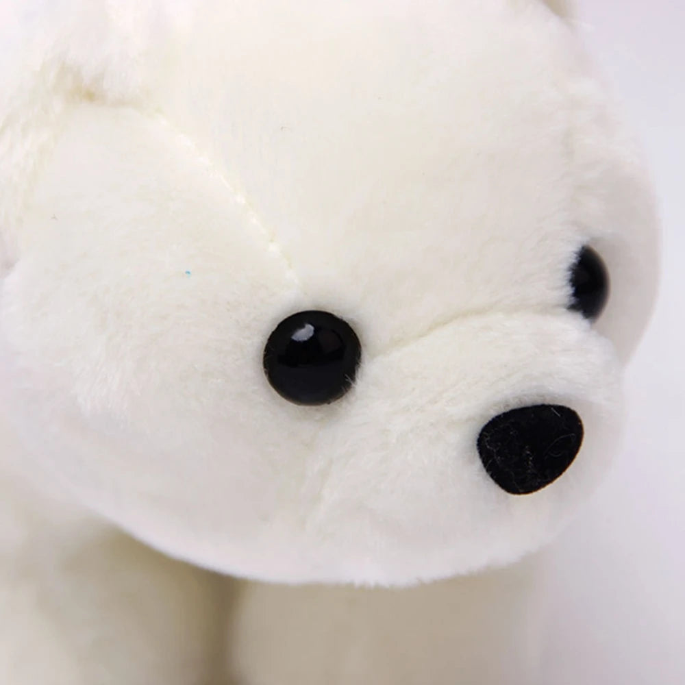 Polar Bear Plushie with Fish Embroidery | Adorbs Plushies