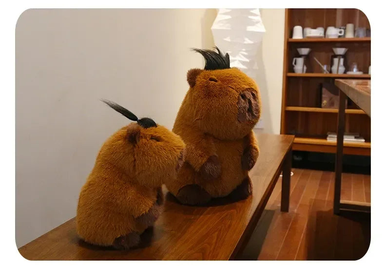 Brown Capybara with Stylish Hair | Adorbs Plushies