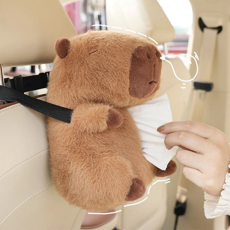Capybara Plush Car Tissue Box Holder | Adorbs Plushies