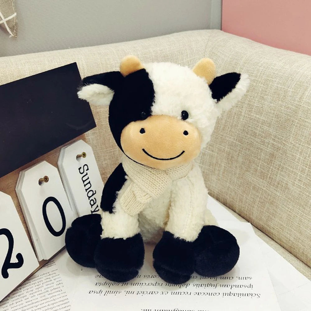 Soft Plushie Cow Toy | Stuffed Animal Milk Cattle Doll for Kids | Adorbs Plushies