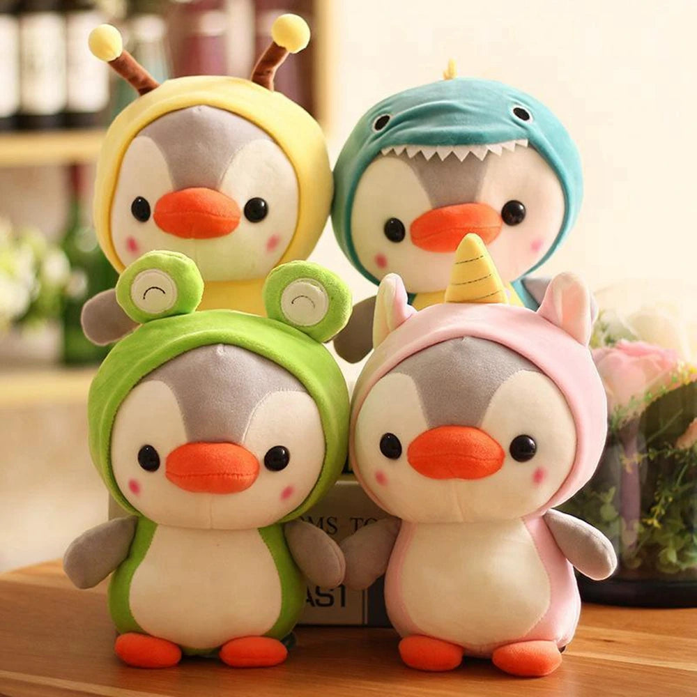 Adorable Penguin Plush Toy in Dinosaur & Unicorn Costumes | Adorbs Plushies