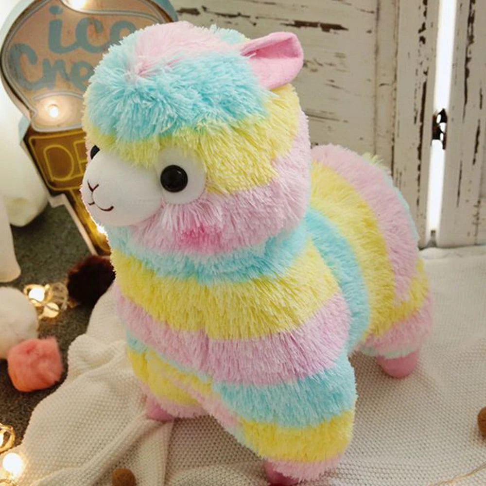 Colorful Alpaca Plush Doll | Soft Cotton Stuffed Animal for Kids | Adorbs Plushies