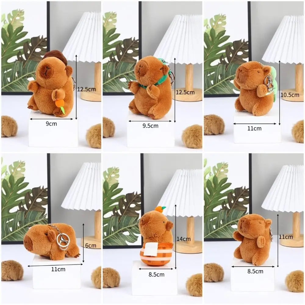 Cute Capybara Plush Keychain - Turtle | Adorbs Plushies