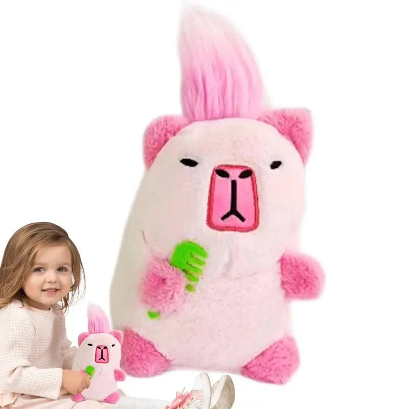 Pink Hair Capybara Plushie Pillow | Adorbs Plushies