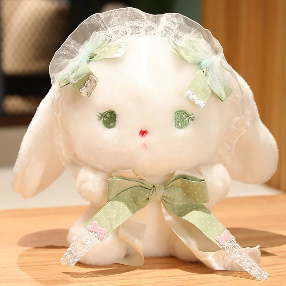 Kawaii Lolita Rabbit Plush Toy | Cute Hair Accessories Bow Lace | Adorbs Plushies