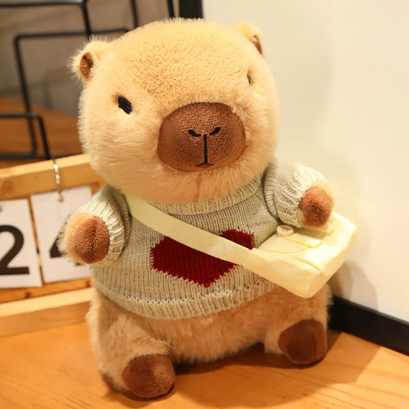 Dress Up Capybara Plush Toy - Sweater Suit Stuffed Doll