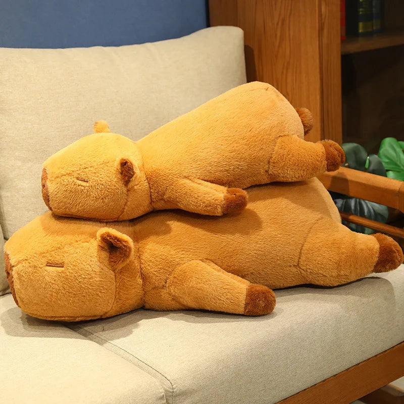 Lying & Sleeping Capybara Plush Pillow | Adorbs Plushies