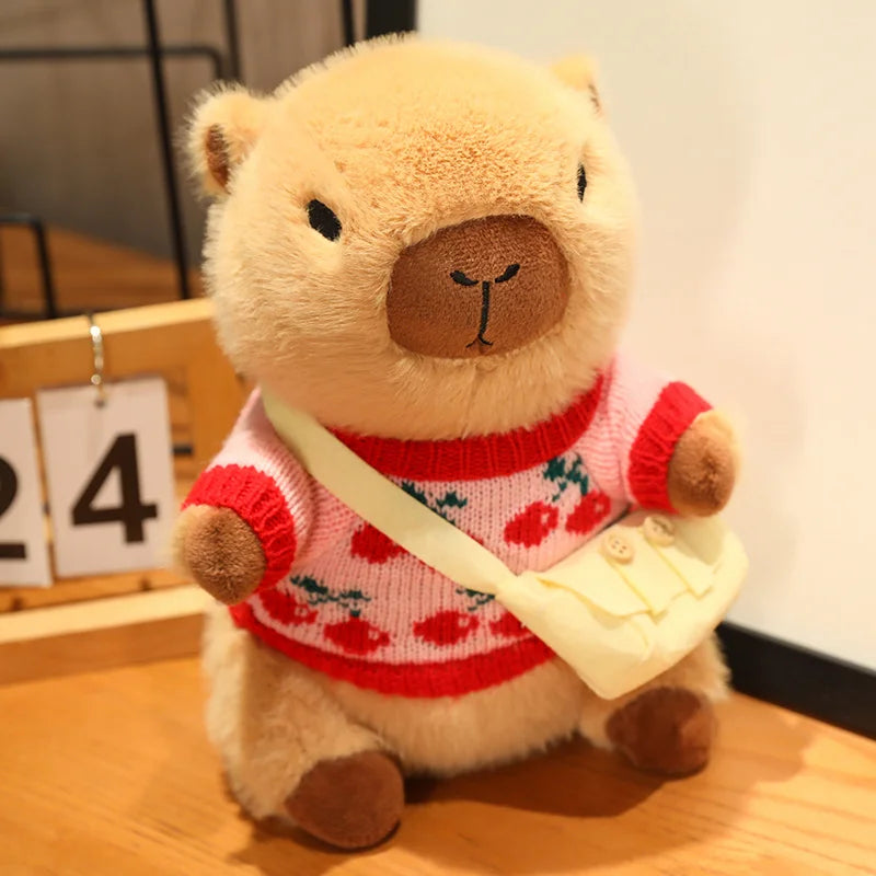 Dress Up Capybara Plush Toy - Sweater Suit Stuffed Doll