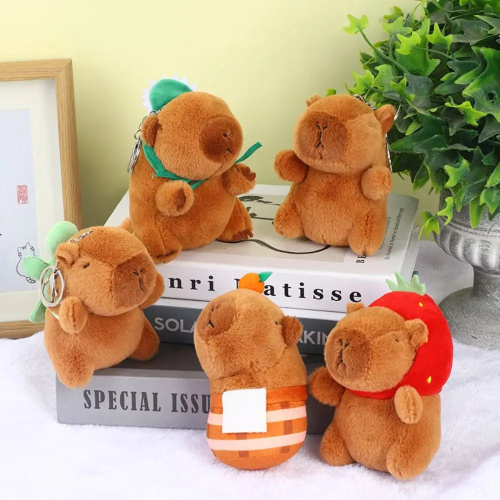 Cute Capybara Plush Keychain - Turtle | Adorbs Plushies