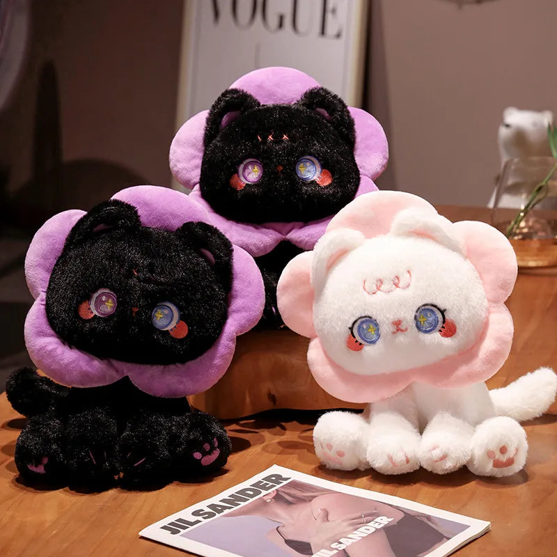 Flower Loop Cat Plush Toy - Dark Punk Style Kitten Gift | Stuffed Animals & Plushies | Adorbs Plushies
