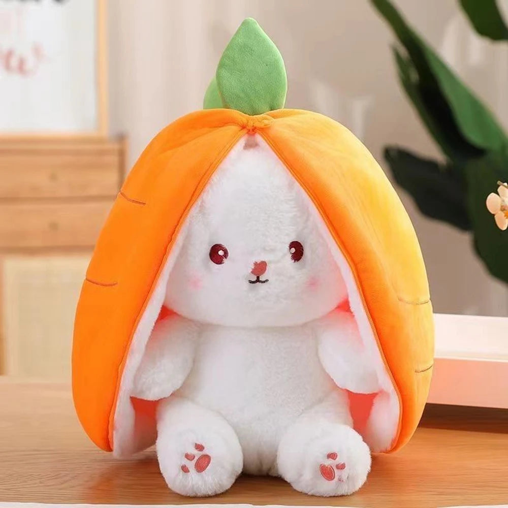 Kawaii Bunny Plush Toy | Cute Strawberry & Carrot Stuffed Animal | Adorbs Plushies