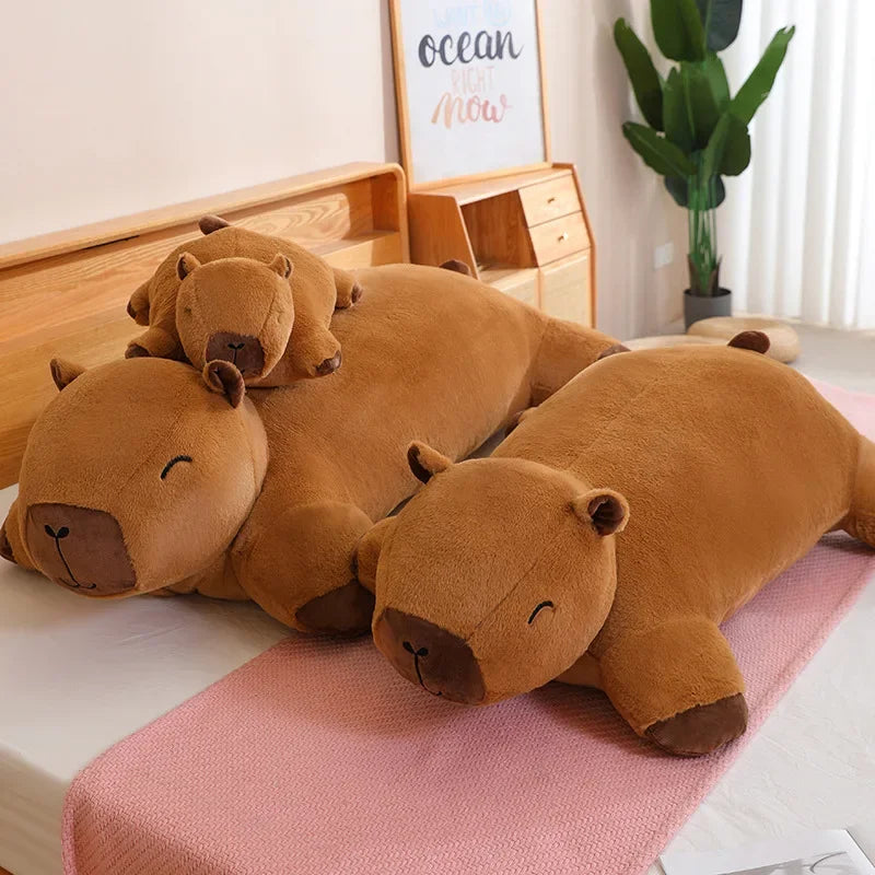 Capybara Plush Floor Cushion Sofa for Kids - Stuffed Animal Mat | Adorbs Plushies