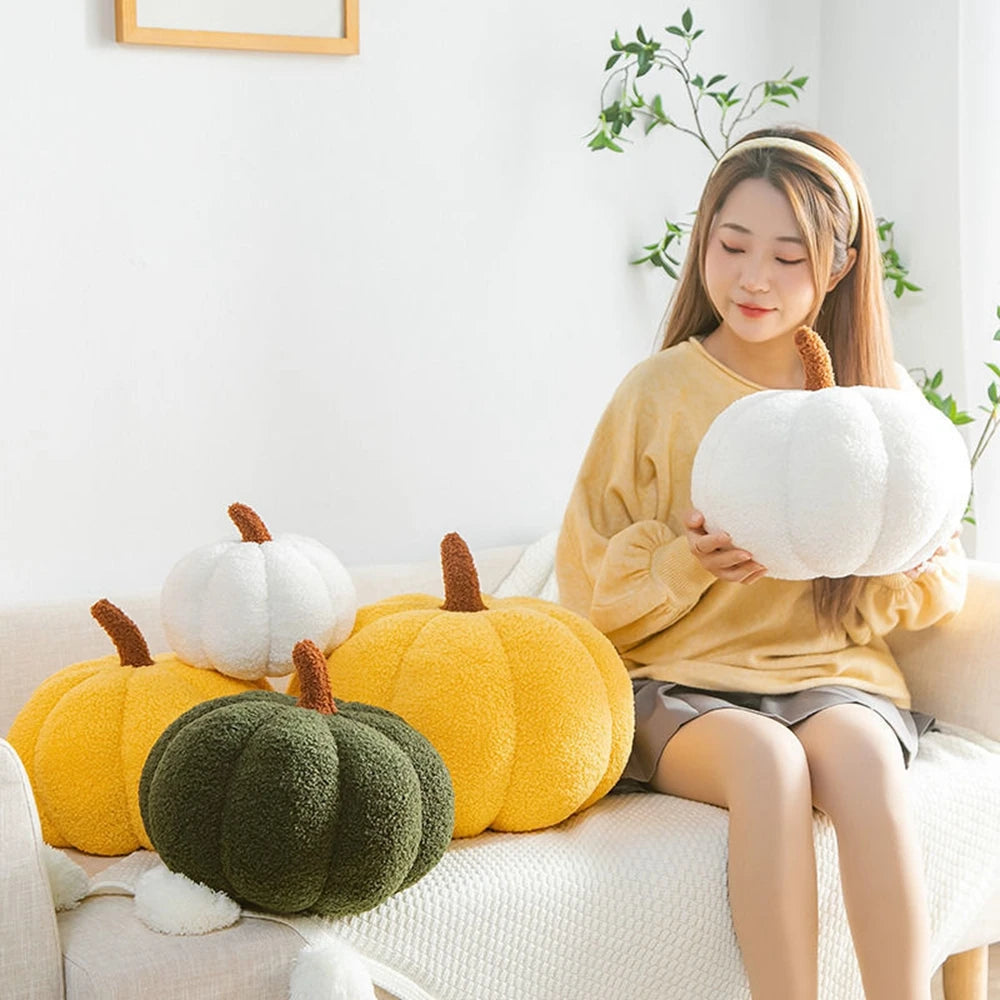 Pumpkin Plush Throw Pillow | Food Stuffed Toy | Adorbs Plushies