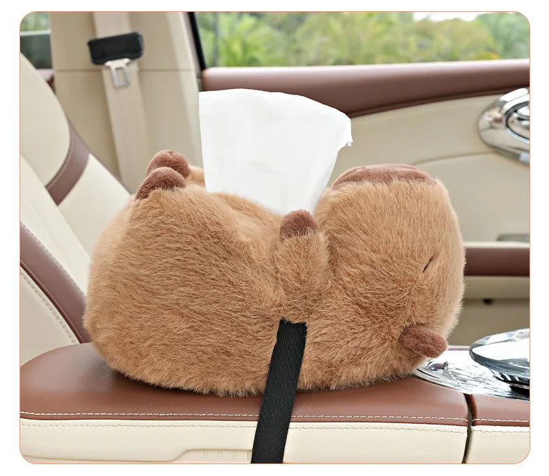 Capybara Plush Car Tissue Box Holder | Adorbs Plushies