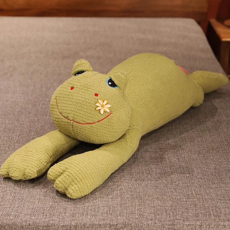 Long Arms Frog Plush Toy - School Nap Green Pillow | Stuffed Animals & Plushies | Adorbs Plushies