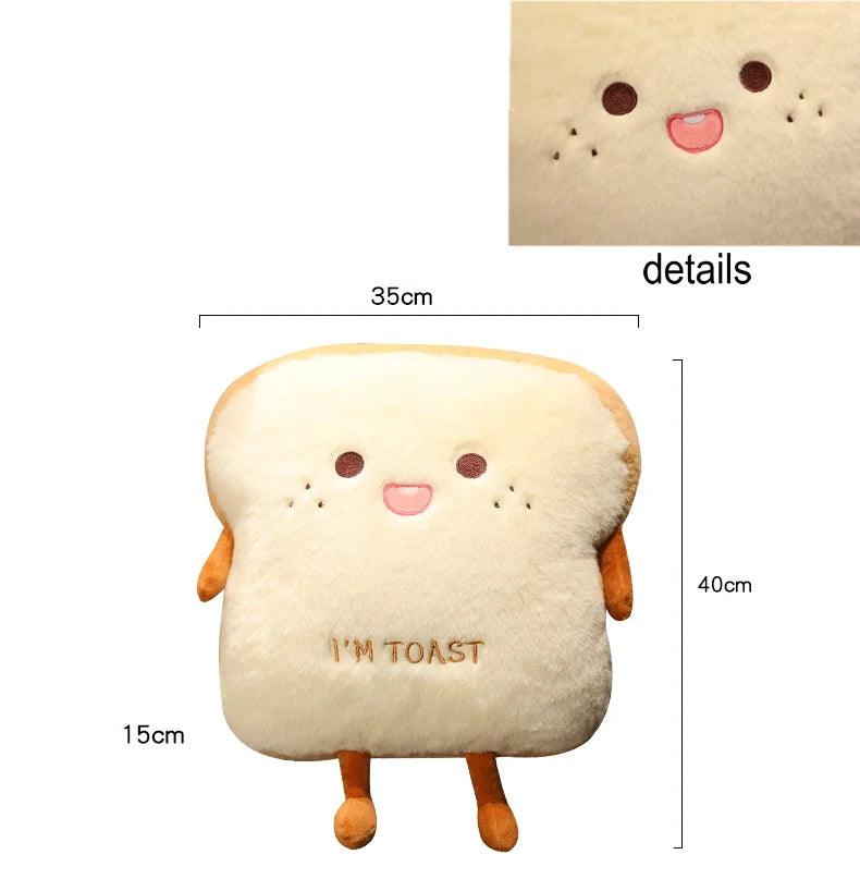 Plush Toast & Hot Dog Pillow - Food-themed Kids' Decor | Stuffed Animals & Plushies | Adorbs Plushies